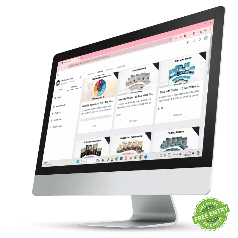The Success Circle member area shown on a desktop screen